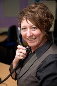 Emma at a local contact centre