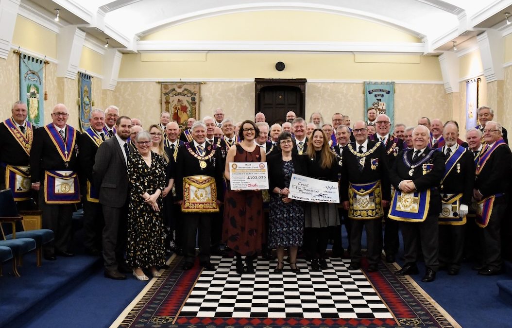 Heartfelt Donation from Northumberland Freemasons to CHUF 